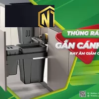 THÙNG ĐỰNG RÁC RAY ÂM GIẢM CHẤN tại Vĩnh Thanh